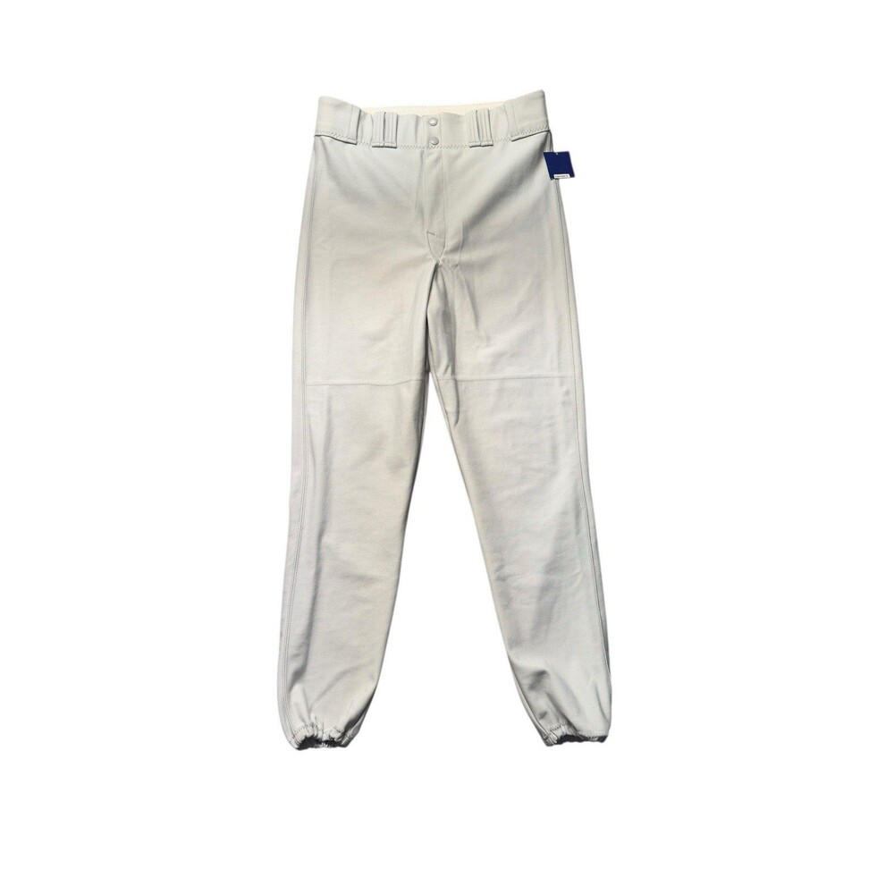 Reebok Mens M Baseball Pants Gray Elastic Cuff Belt Loops Athletic NWT